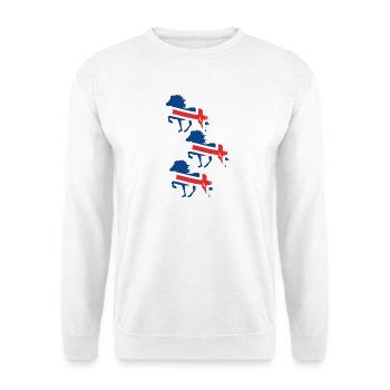 Drapeau du cheval islandais - Sweat-shirt Unisexe - blanc - Devant