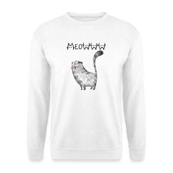 Meowwitz Gray Striped Creature - Unisex Sweatshirt - white - Front