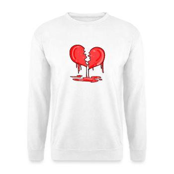 Broken heart - Unisex Sweatshirt - white - Front