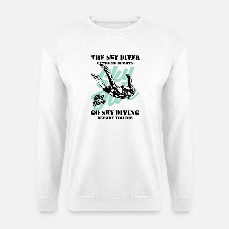The Sky Diver Fallschirmspringer - Unisex Pullover - Weiß