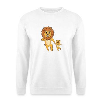 Lion with child - Unisex Sweatshirt - white - Front