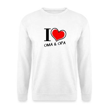 I love Grandma Grandpa - Unisex Sweatshirt - white - Front