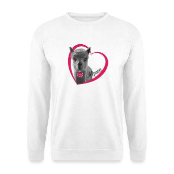 Ich liebe Alpaca. I love Alpaca - Unisex Pullover - Weiß - Vorne