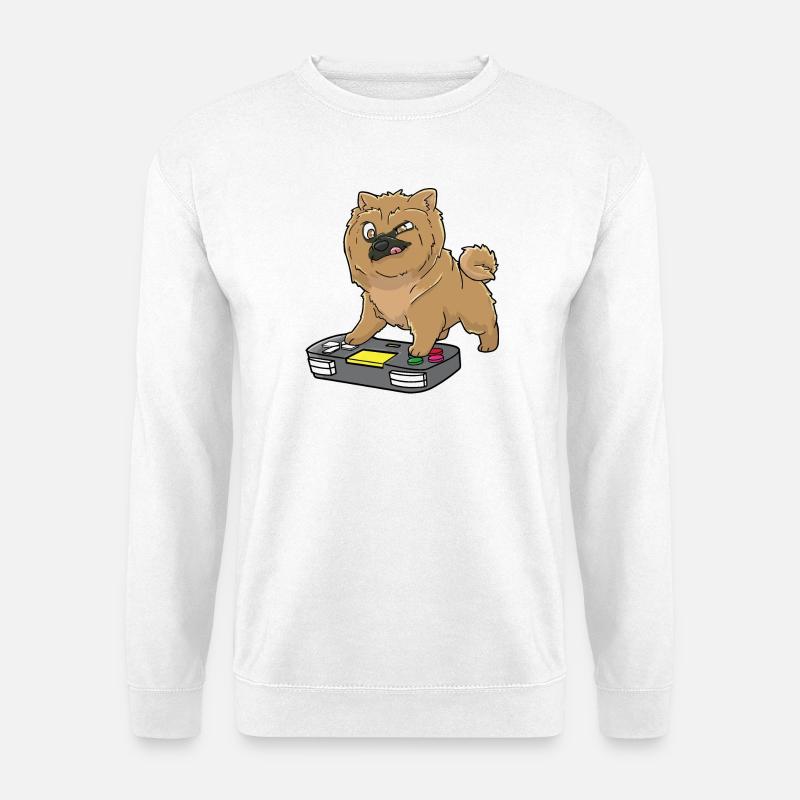Chow Chow Gamepad Kawaii - Unisex Pullover - Weiß