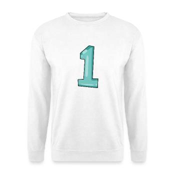1 - Sweat-shirt Unisexe - blanc - Devant