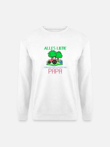 Vatertag - erster Vatertag Shirt - Unisex Pullover - Weiß