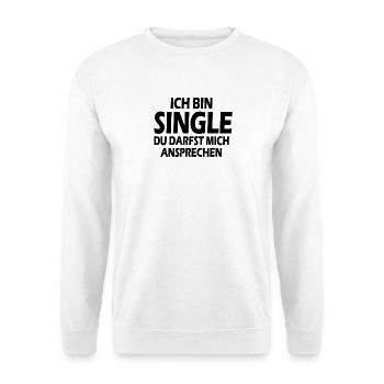 Single - Unisex Pullover - Weiß - Vorne