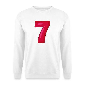 Numéro 7 - Nombre 7 - Sweat-shirt Unisexe - blanc - Devant