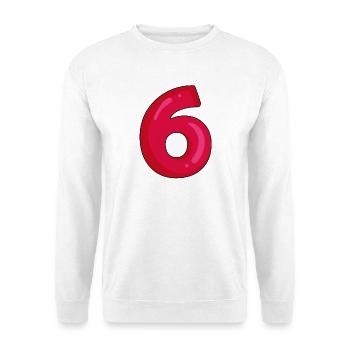 6 - Unisex Pullover - Weiß - Vorne