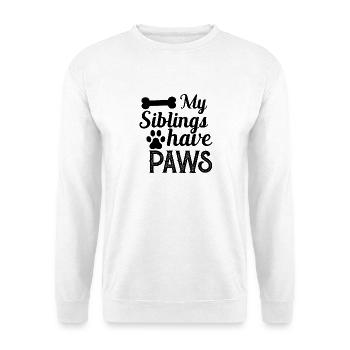 Citation de chien drôle pour les amoureux des chiens Mes frères et sœurs ont Pa - Sweat-shirt Unisexe - blanc - Devant