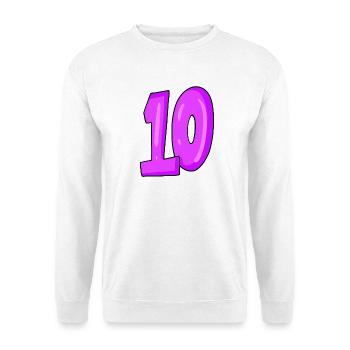 10 - Sweat-shirt Unisexe - blanc - Devant