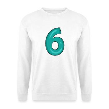 6 - Unisex Pullover - Weiß - Vorne