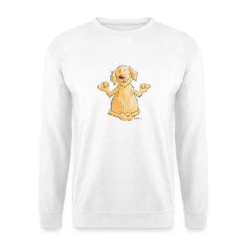 Golden Retriever Yoga I Chiens Comic - Sweat-shirt Unisexe - blanc - Devant