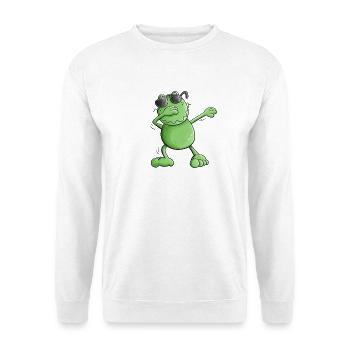 Grenouille cool avec des lunettes de soleil Make the Dab Dance - Sweat-shirt Unisexe - blanc - Devant