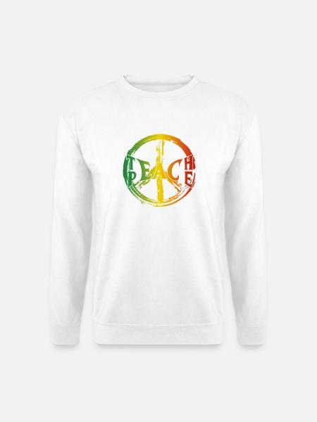 Teach Peace - Unisex Pullover - Weiß