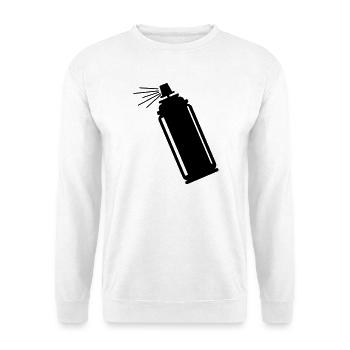 Bombe aérosol avec jet pour peintre, grafiti a - Sweat-shirt Unisexe - blanc - Devant