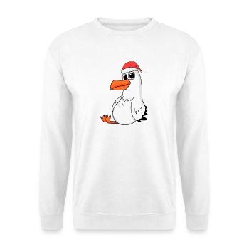 Noël mouette - Sweat-shirt Unisexe - blanc - Devant