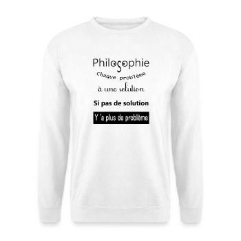 My philosophie - Sweat-shirt Unisexe - blanc - Devant