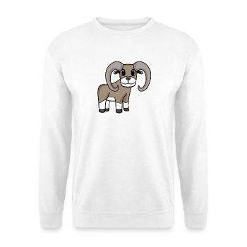 Mufflon Wildschaf - Unisex Pullover - Weiß - Vorne