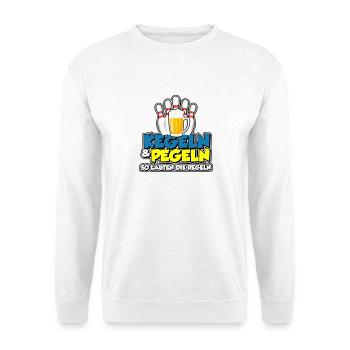 Kegeln & Pegeln - so lauten die Regeln - Unisex Pullover - Weiß - Vorne