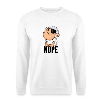 Schaf nope lustig - Unisex Pullover - Weiß - Vorne