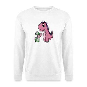 Dinosaures avec bébés dinosaures - Sweat-shirt Unisexe - blanc - Devant