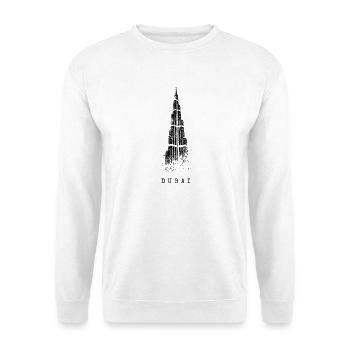 Dubai Burj Khalifa Vintage Silhouette Emirat VAE - Unisex Pullover - Weiß - Vorne