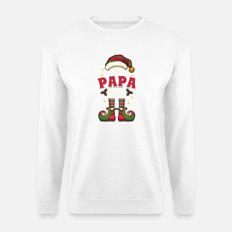 Papa Elf Vater Weihnachten - Unisex Pullover - Weiß