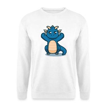 Cute baby dragon wants to be held in her arms - Unisex Sweatshirt - white - Front