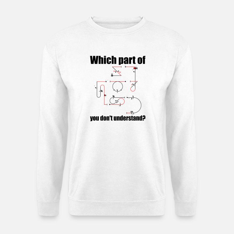 Aresti Symbol Aerobatic Pilot Flight Maneuvers - Unisex Sweatshirt - white