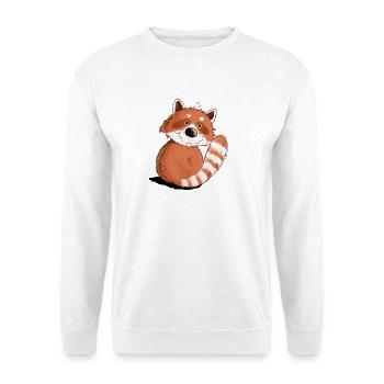 Drolliger Roter Panda I Wildtier - Unisex Pullover - Weiß - Vorne