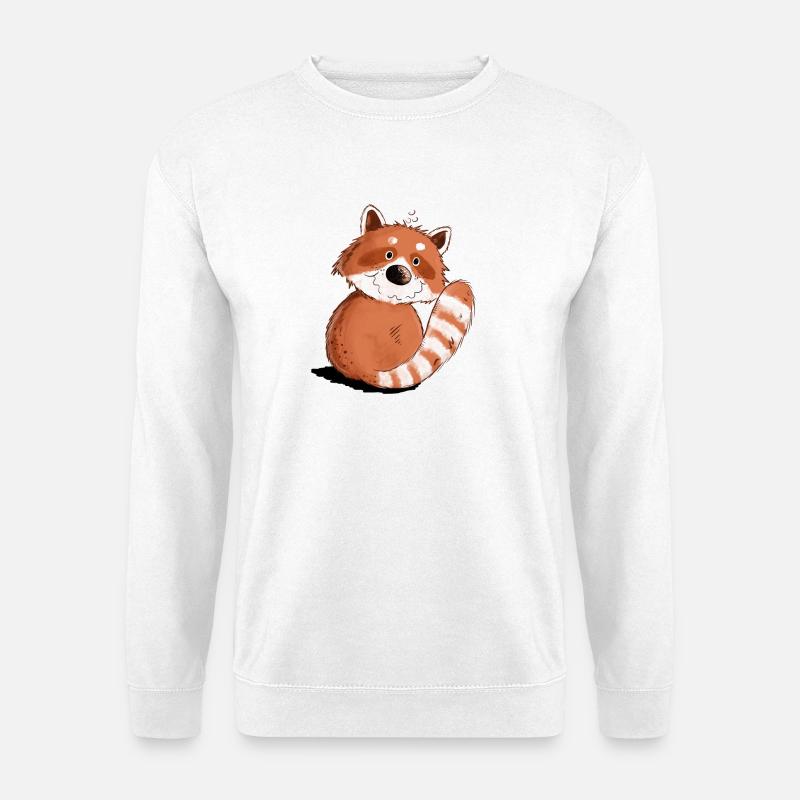 Drolliger Roter Panda I Wildtier - Unisex Pullover - Weiß