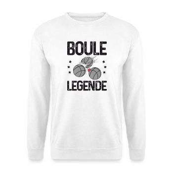 Tenue Boule Legend pour Bouler à Boulen Boule - Sweat-shirt Unisexe - blanc - Devant