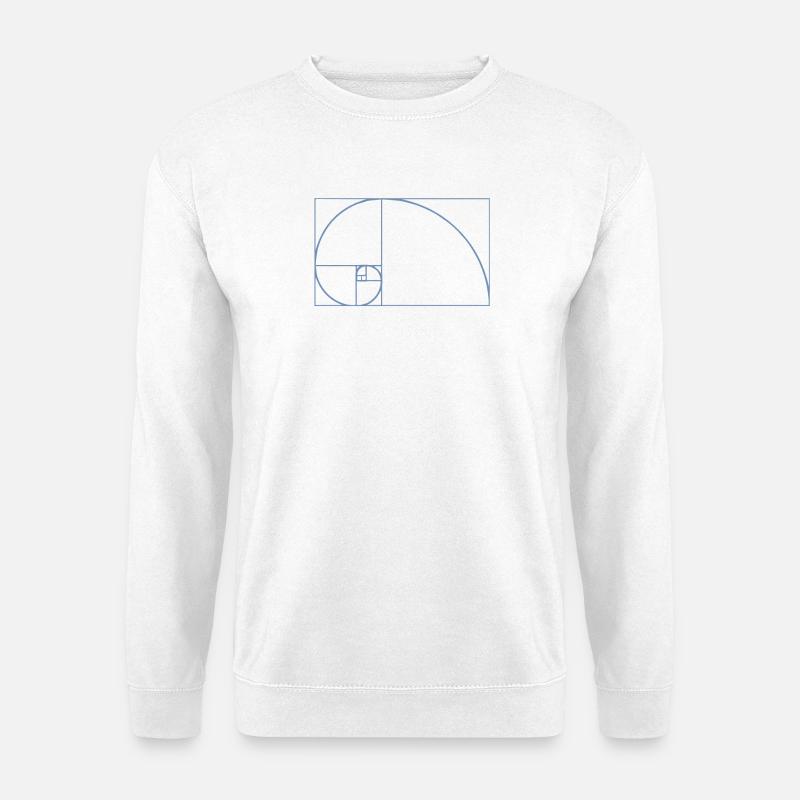 Fibonacci Tshirt - Unisex Pullover - Weiß