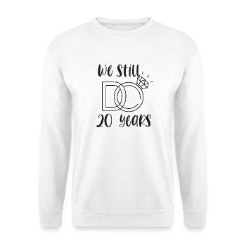 20th Wedding Anniversary Porcelain Wedding Gift - Unisex Sweatshirt - white - Front