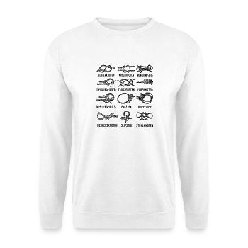 12 Knoten Boot Segeln Kapitän - Unisex Pullover - Weiß - Vorne