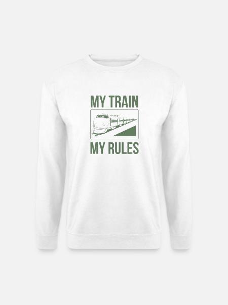 Zugführer Sprüche mein Zug meine Regeln - Unisex Pullover - Weiß