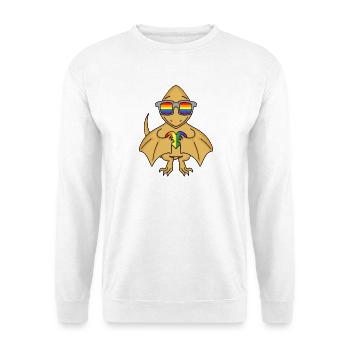 LGBT Animal Dinosaur Rainbow Heart - Unisex Sweatshirt - white - Front