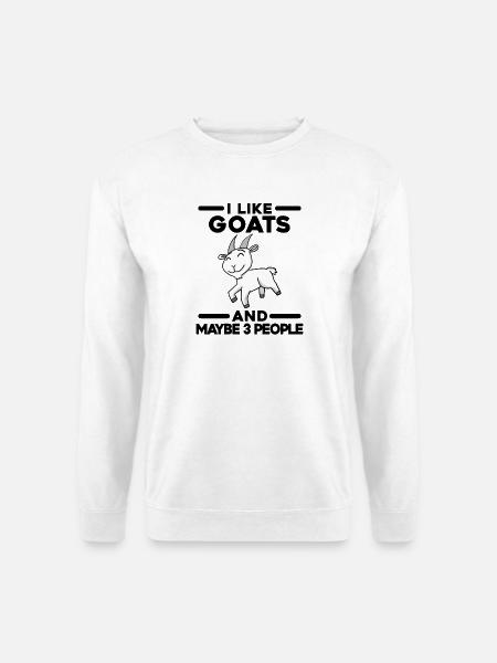 I like goats - goat - Unisex Sweatshirt - white