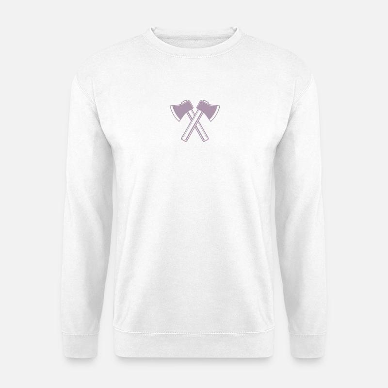 Axe Axes Lumberjack Forester - Unisex Sweatshirt - white