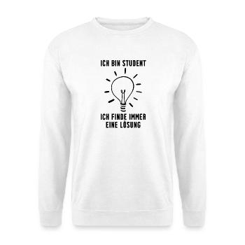 Student - Unisex Pullover - Weiß - Vorne