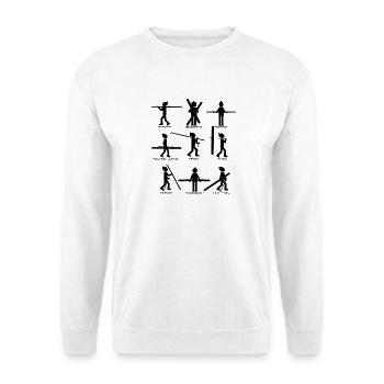 9 types of skiers - Unisex Sweatshirt - white - Front