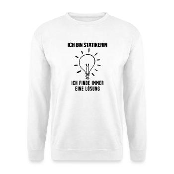 Statikerin Beruf Ausbildung - Unisex Pullover - Weiß - Vorne