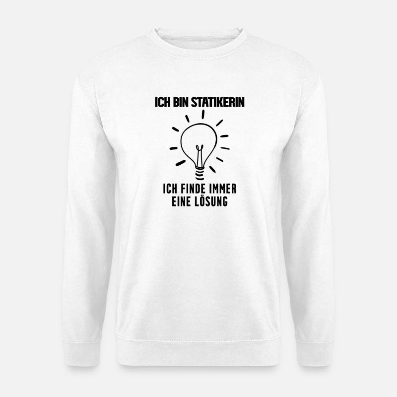 Statikerin Beruf Ausbildung - Unisex Pullover - Weiß