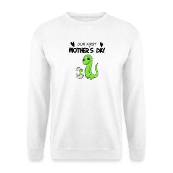 Cadeau de fête des mères - Notre première fête des mères - Sweat-shirt Unisexe - blanc - Devant