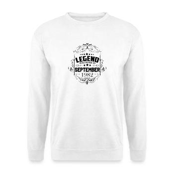 A legend was born in September 1982 - Unisex Sweatshirt - white - Front