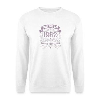 Made in 1982 Geburtstag Vintage  - Unisex Pullover - Weiß - Vorne