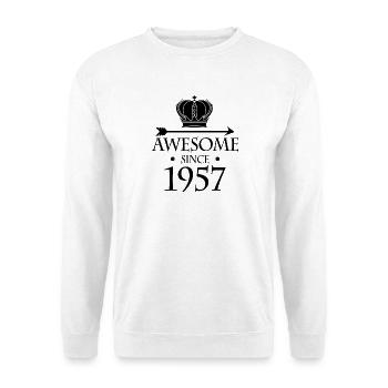 Né en 1957 - Fantastique depuis 1957 - Sweat-shirt Unisexe - blanc - Devant
