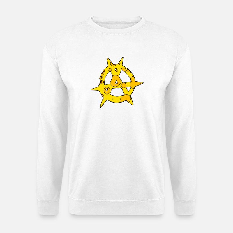 Anarchy symbol cheese - Unisex Sweatshirt - white