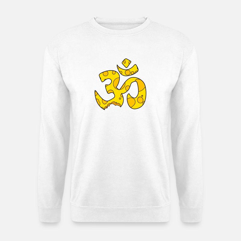 Cheese OM sign - Unisex Sweatshirt - white